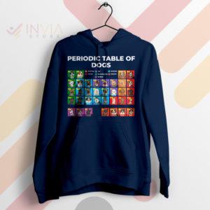 Chemistry of Dogs Periodic Table Edition Navy Hoodie