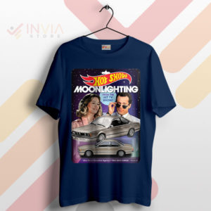 Classic Car Moonlighting Blue Moon Detective Navy T-Shirt