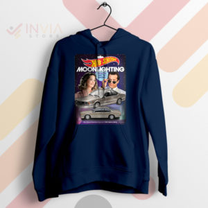Classic Wheels Blue Moon Detective Car Navy Hoodie