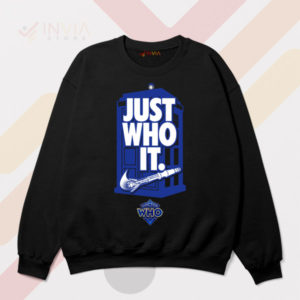 Cool TARDIS Nike Just Who It Black Sweatshirt