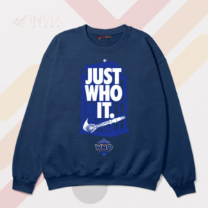 Cool TARDIS Nike Just Who It Navy Sweatshirt