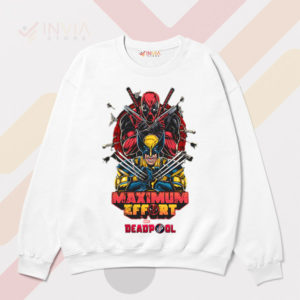 Deadly Duo Deadpool and Wolverine White Sweatshirt