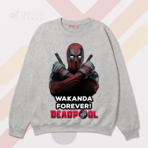 Deadpool's Tribute Wakanda Forever Sport Grey Sweatshirt