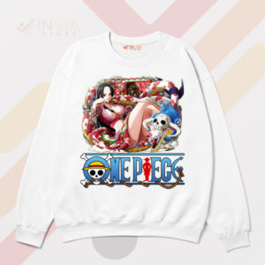 Dive into Jungle Chic Boa One Piece White Sweatshirt