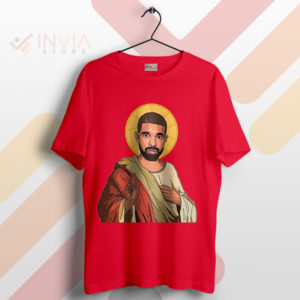 Drake's Vision God's Plan Graphic Red T-Shirt
