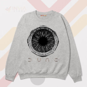 Dune's Quote Fearless Philosophy Sport Grey Sweatshirt
