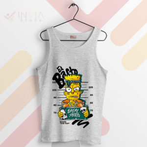 El Barto Eat My Shorts Mugshot Sport Grey Tank Top