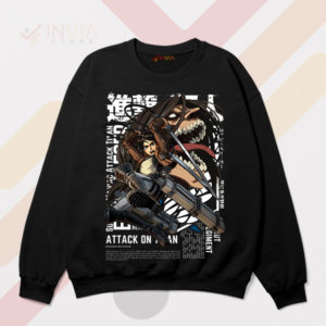 Elite Titan Warrior Eren Titan AOT Black Sweatshirt