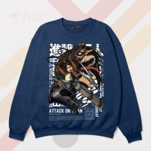 Elite Titan Warrior Eren Titan AOT Navy Sweatshirt