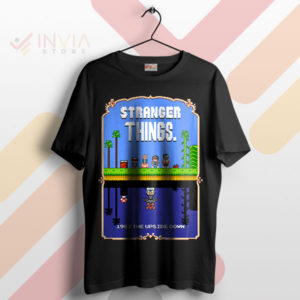 Enter the Pixel Realm Stranger Things Black T-Shirt