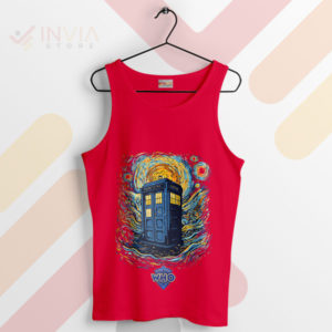 Epic Timey-Wimey Adventures Red Tardis Tank Top