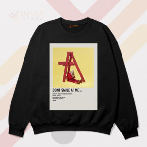 Express Yourself Don't Smile at Me Black Sweatshirt