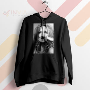Fashion Statement Kate Moss Mustache Black Hoodie