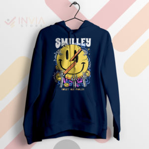 Find Peace in Smiling Forget Your Problem Navy Hoodie