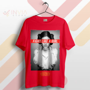 Forceful Femininity Princess Leia Fight Red T-Shirt