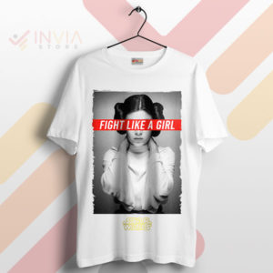Forceful Femininity Princess Leia Fight White T-Shirt