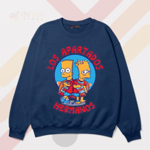 Fun Los Hermanos Style Bart and Hugo Navy Sweatshirt