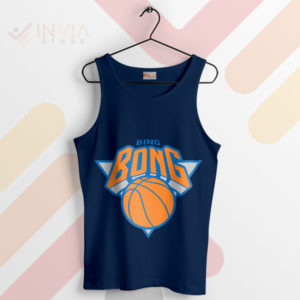 Funny Knicks Bing Bong Spoof Navy Tank Top