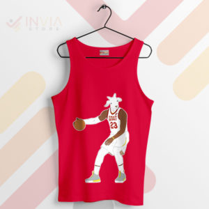 GOAT Status LeBron James 23 Red Tank Top