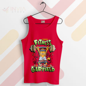 Garfield's Gym Session Fitness Red Tank Top