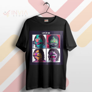 Get Groovy with Classic Fab Four Muppet Black T-Shirt