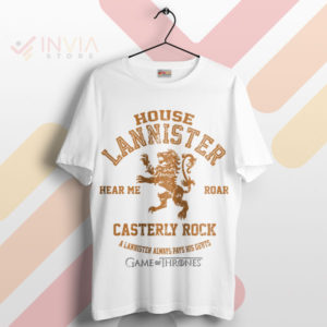 Gold and Power Lannister House GOT White T-Shirt