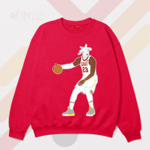 Greatness LeBron James 23 GOAT Face Red Sweatshirt
