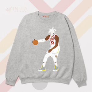 Greatness LeBron James 23 GOAT Face Sport Grey Sweatshirt