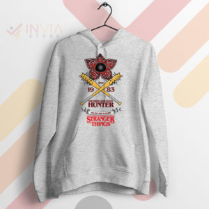 Guardian of Hawkins Demogorgon Hunter Sport Grey Hoodie