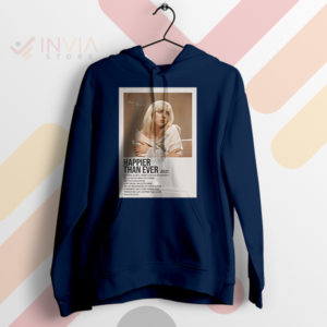 Happier Than Ever Album Tracklist Buy Now Navy Hoodie