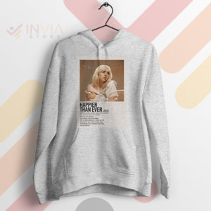 Happier Than Ever Album Tracklist Buy Now Sport Grey Hoodie