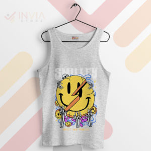Happy Forget Your Problem Smiley Sport Grey Tank Top