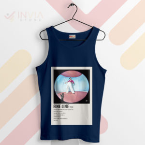 Harry Styles Tribute Fine Line Tracklist Navy Tank Top