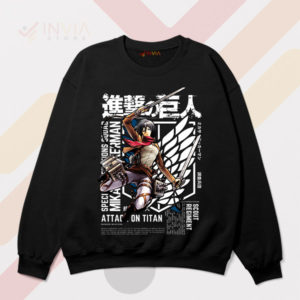 Heart of the Scout Mikasa Ackerman Black Sweatshirt