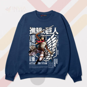 Heart of the Scout Mikasa Ackerman Navy Sweatshirt