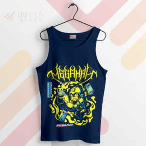 High Voltage Mega Man Rockman Navy Tank Top