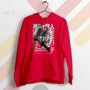 Humanity's Strongest Levi Ackerman AOT Red Hoodie