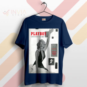 Iconic Marilyn Monroe Playboy 1953 Navy T-Shirt