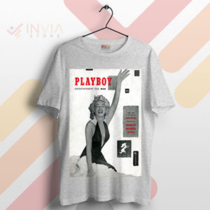 Iconic Marilyn Monroe Playboy 1953 Sport Grey T-Shirt