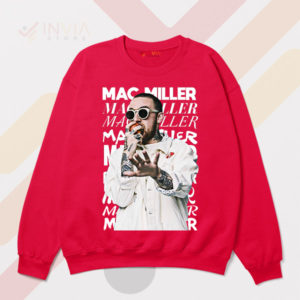 In Memory of Mac Miller Tribute Red Sweatshirt