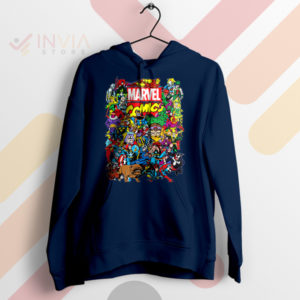 Infinite Infinity Marvel Comic Character Navy Hoodie