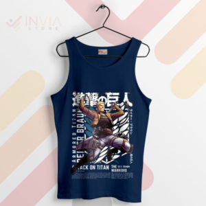 Ironclad Warrior Reiner Braun AOT Navy Tank Top