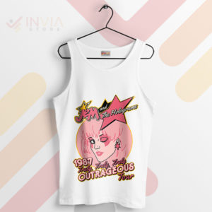 Jem's Retro Groove Outrageous Tour White Tank Top