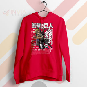 Join the Scout Regiment Armin Graphic Red Hoodie