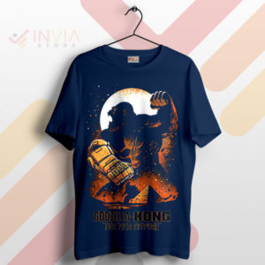 King of Hollow Earth Showdown Godzilla Navy T-Shirt