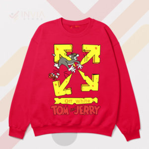 Legendary Tom and Jerry Streetwear Red Sweatshirt