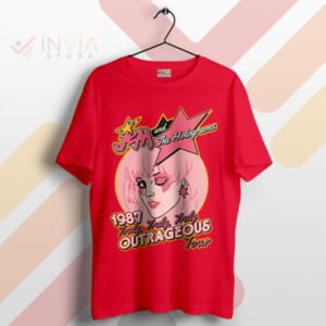 Let the Retro Rock Jem Outrageous Tour Red T-Shirt
