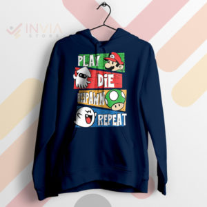 Level Complete Super Mario Gamer's Life Navy Hoodie