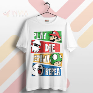 Level Up Super Mario Gamer's Life White T-Shirt