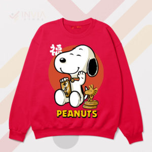 Lucky Beagle Snoopy's Money Quest Red Sweatshirt